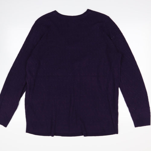 Maine Womens Purple   Pullover Jumper Size 22