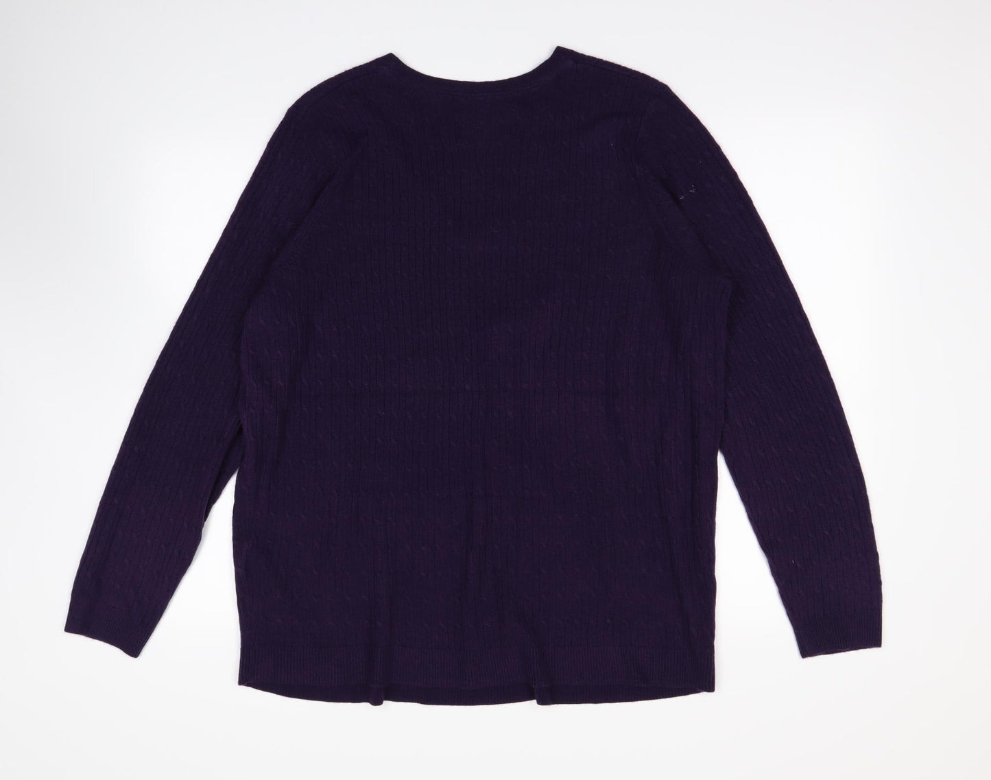 Maine Womens Purple   Pullover Jumper Size 22