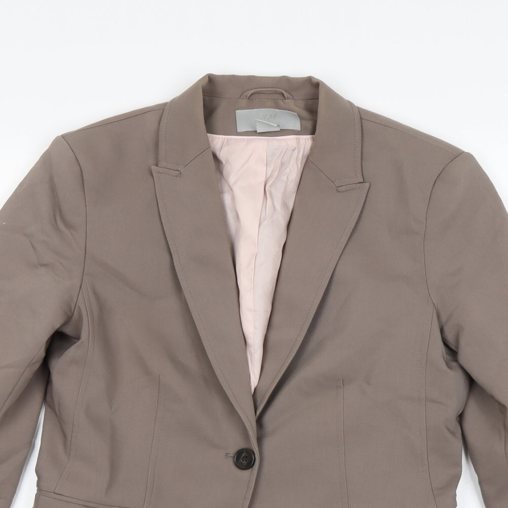H&M Womens Beige   Jacket Blazer Size 10