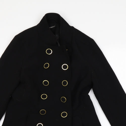 Atmosphere Womens Black   Overcoat Coat Size 8