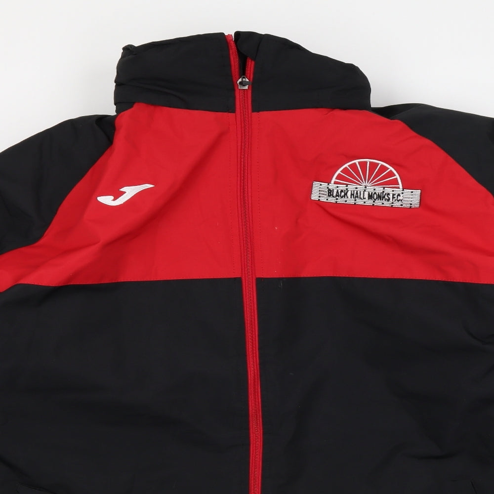 Joma Mens Black   Rain Coat Coat Size L