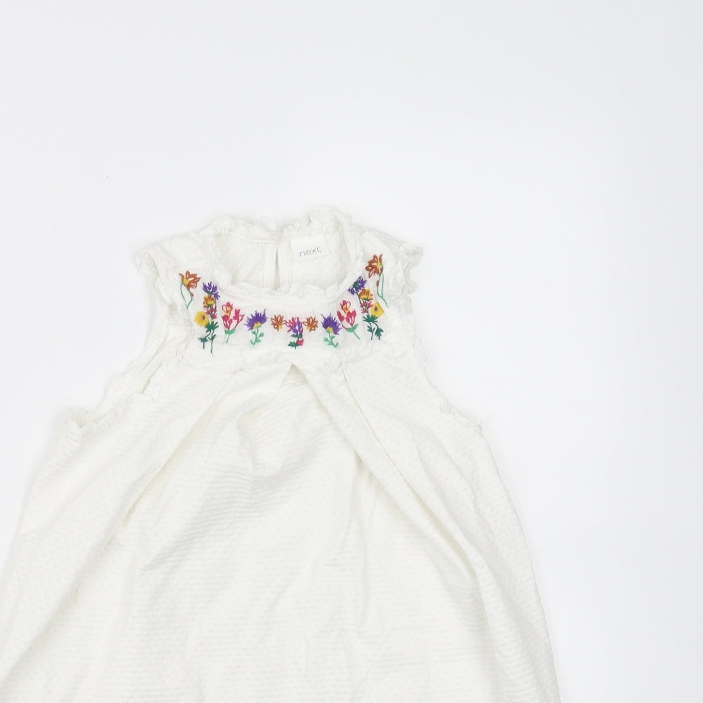NEXT Girls White   Fit & Flare  Size 6 Years
