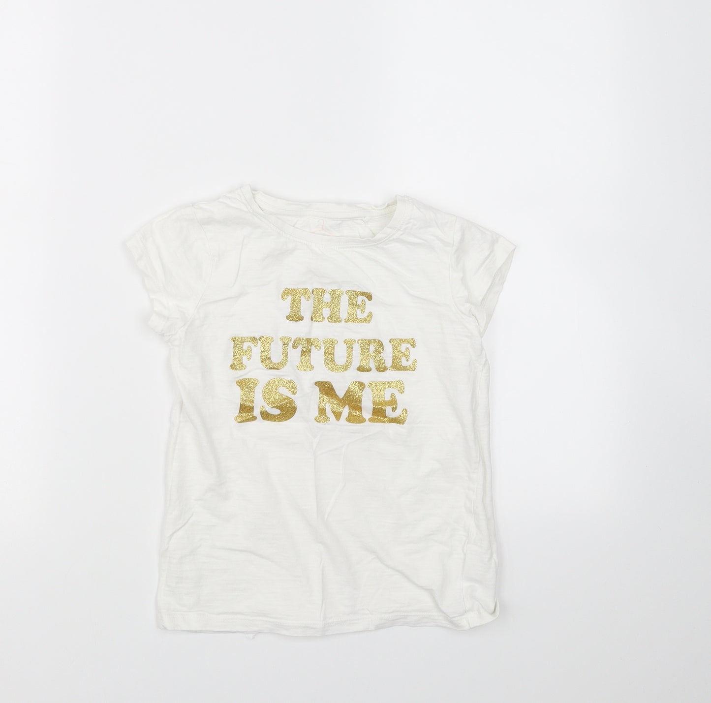 NEXT Girls White   Basic T-Shirt Size 8 Years