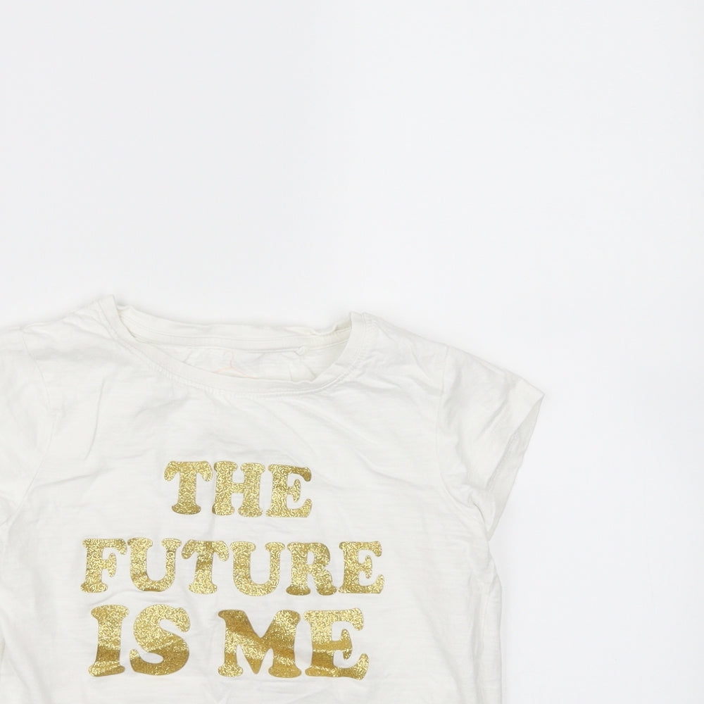NEXT Girls White   Basic T-Shirt Size 8 Years