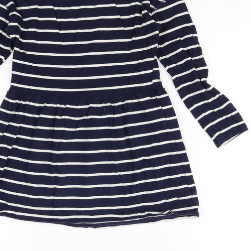 NEXT Girls Blue Striped  Fit & Flare  Size 7 Years