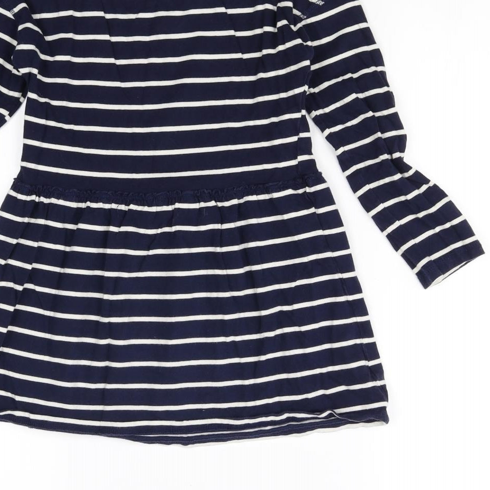 NEXT Girls Blue Striped  Fit & Flare  Size 7 Years