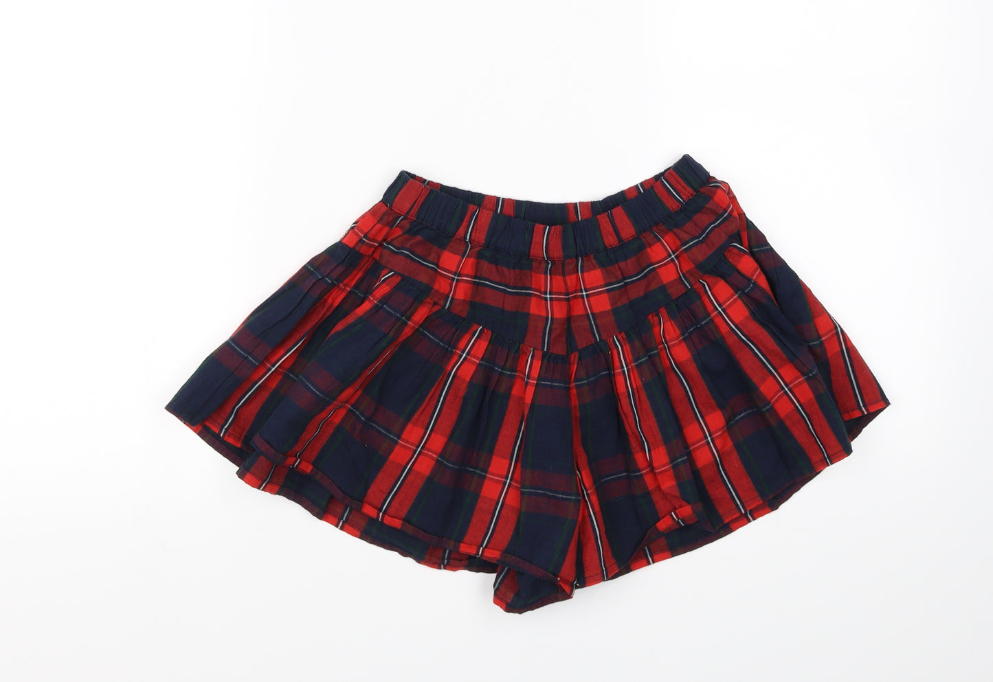 NEXT Girls Red Check  Flare Skirt Size 7 Years