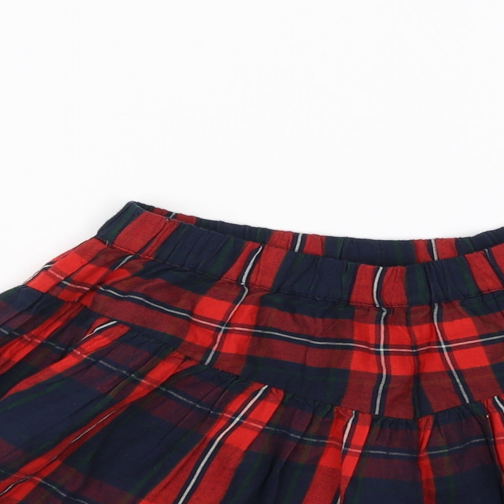 NEXT Girls Red Check  Flare Skirt Size 7 Years