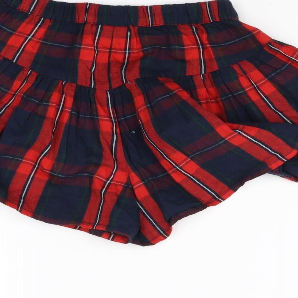 NEXT Girls Red Check  Flare Skirt Size 7 Years