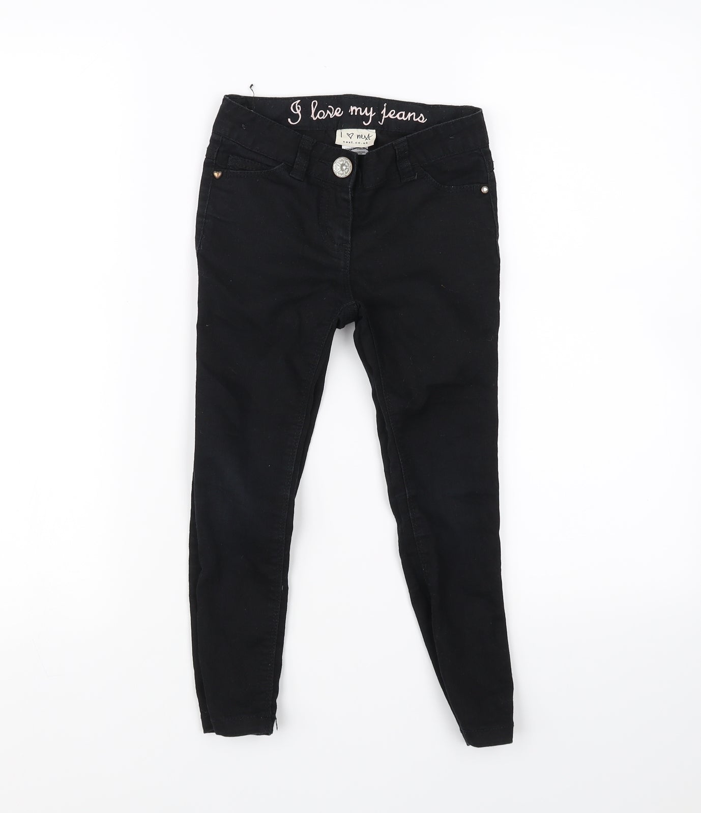 NEXT Girls Black   Straight Jeans Size 5 Years