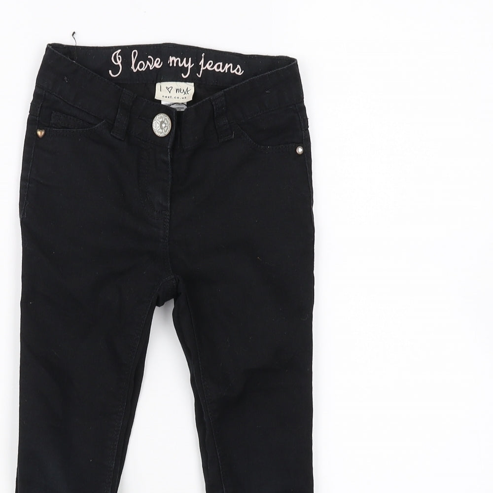 NEXT Girls Black   Straight Jeans Size 5 Years