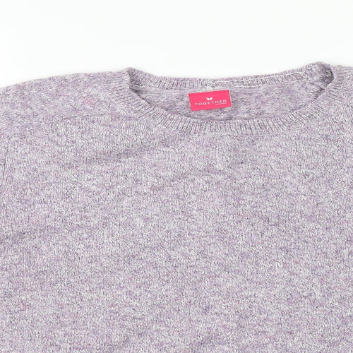 Together Womens Purple   Pullover Jumper Size XL