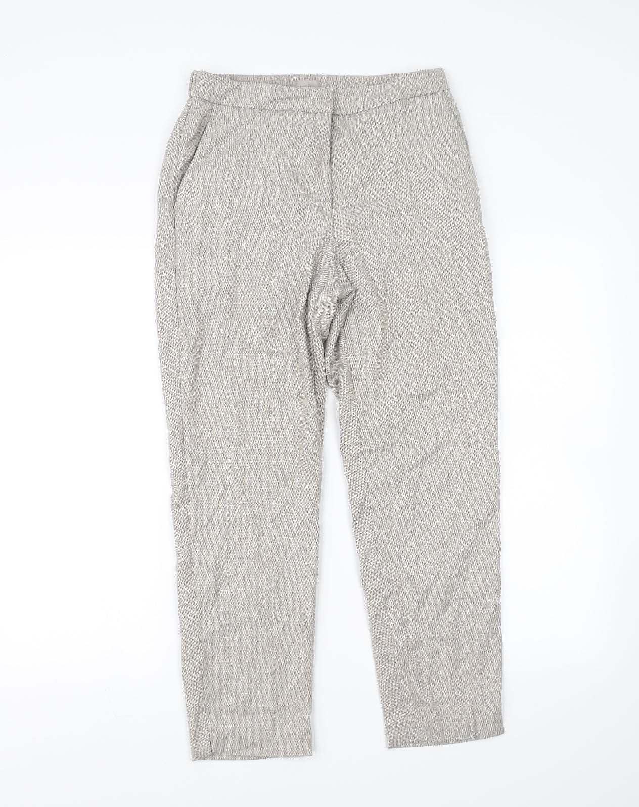 H&M Womens Beige   Trousers  Size 8 L28 in