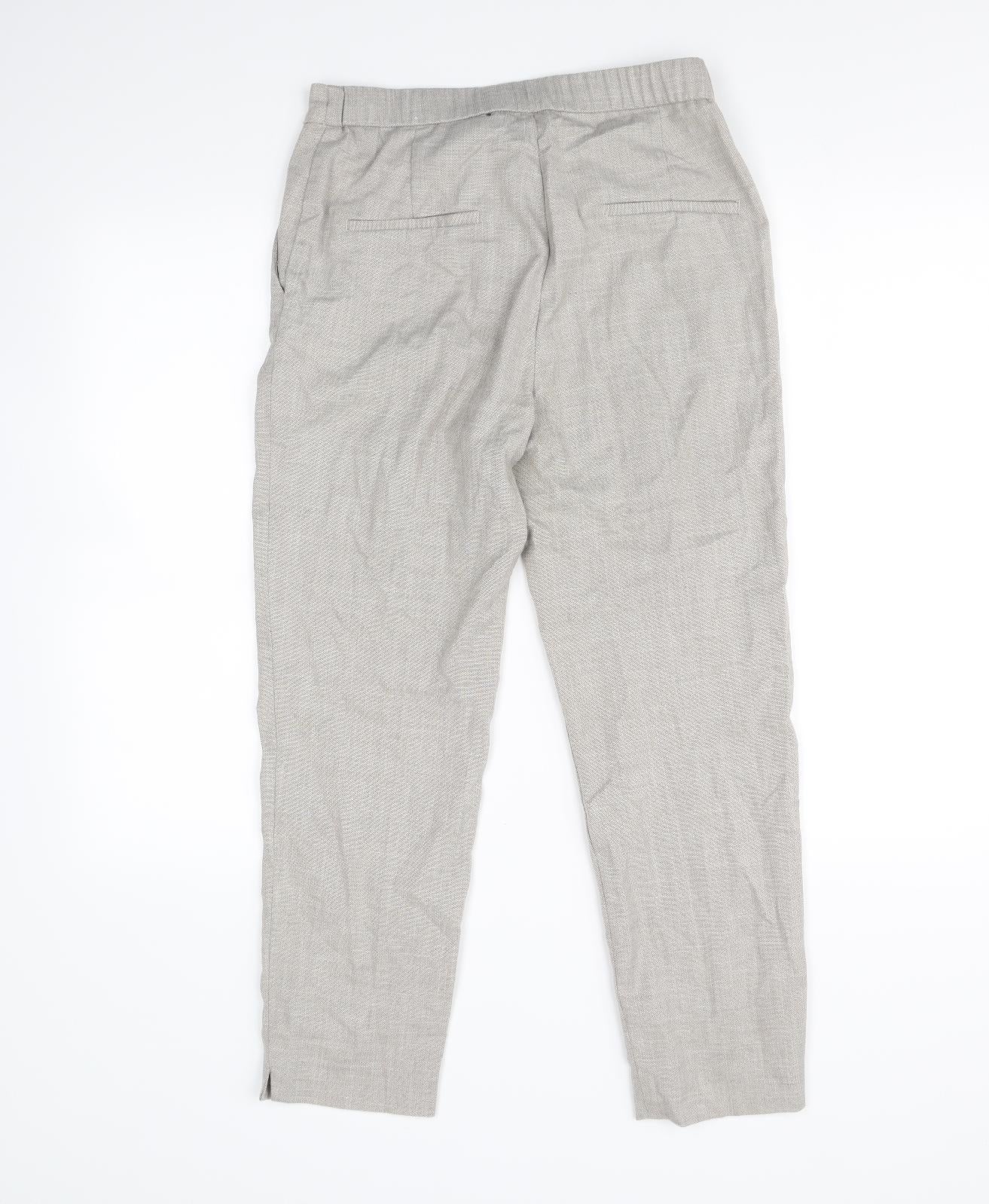 H&M Womens Beige   Trousers  Size 8 L28 in