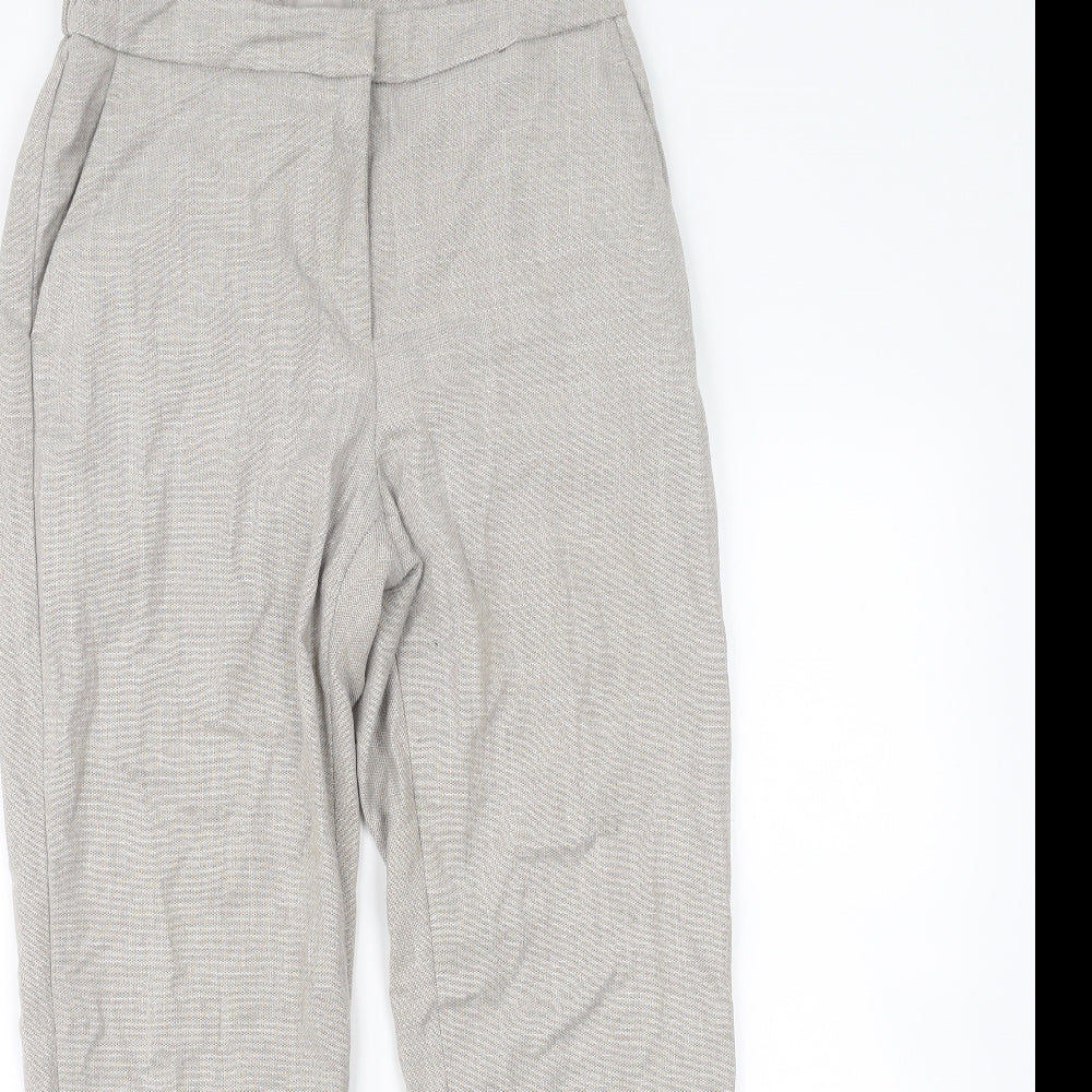 H&M Womens Beige   Trousers  Size 8 L28 in