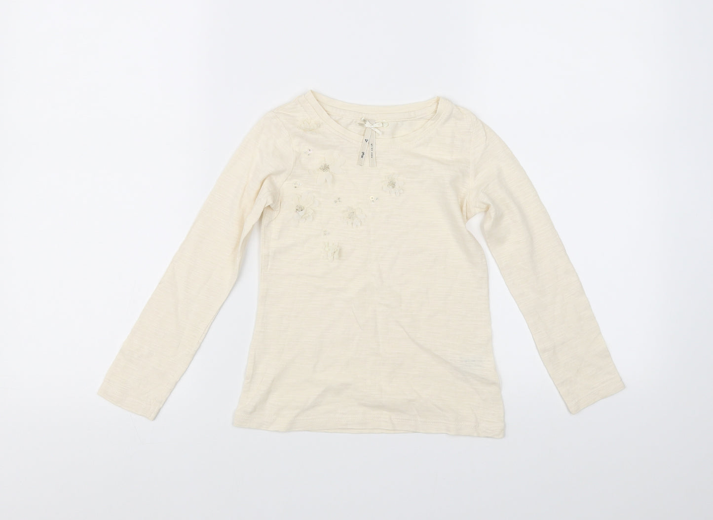 NEXT Girls Beige   Basic T-Shirt Size 5 Years