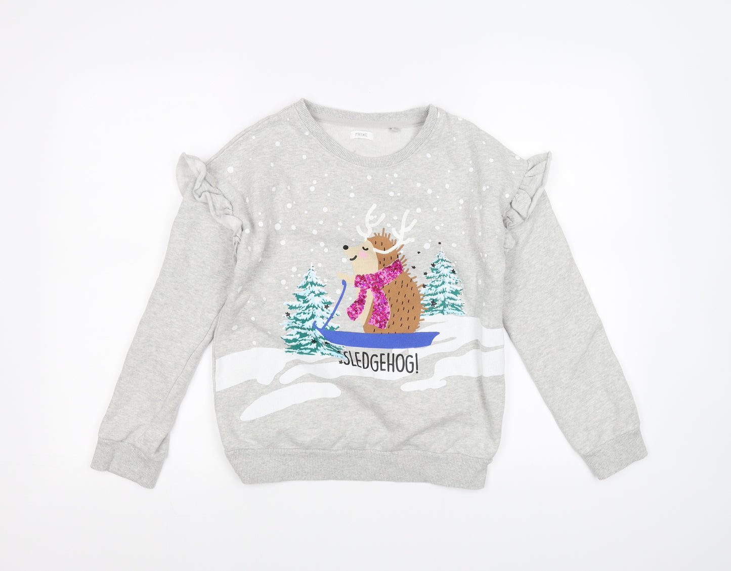 NEXT Girls Grey   Pullover Jumper Size 11 Years