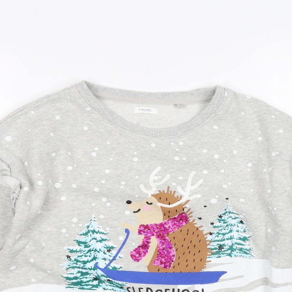 NEXT Girls Grey   Pullover Jumper Size 11 Years