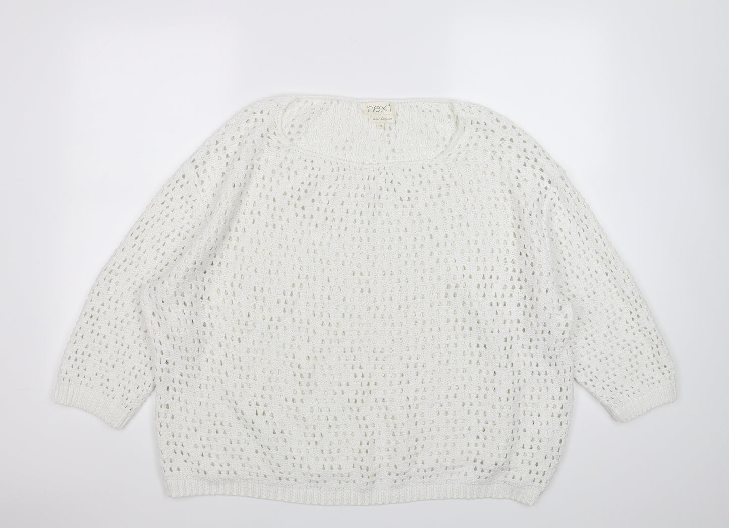 NEXT Womens White   Pullover Jumper Size 20