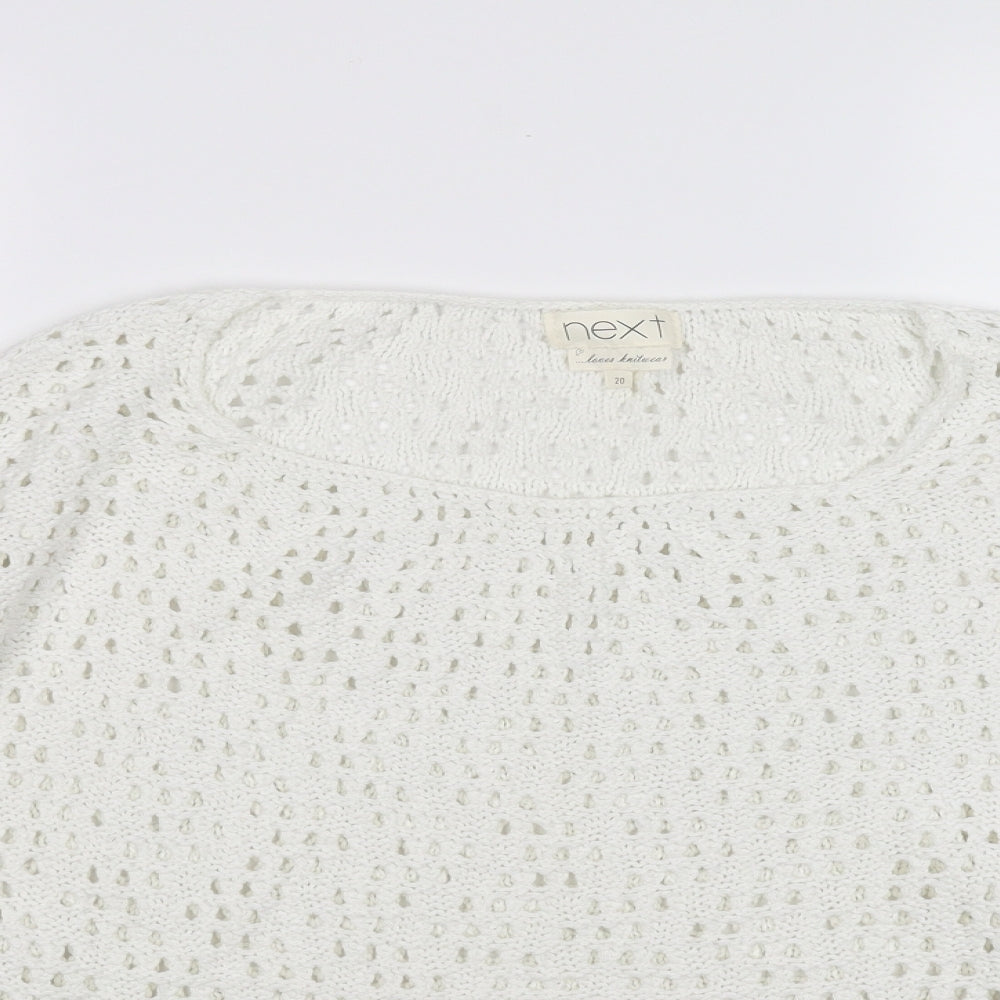 NEXT Womens White   Pullover Jumper Size 20