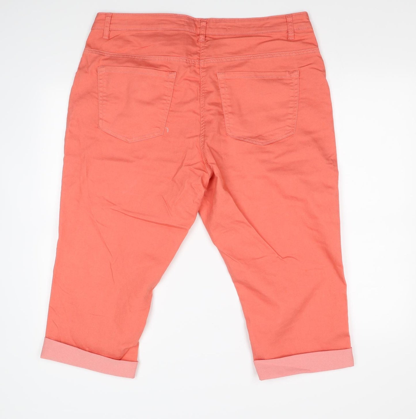Simply Basic Womens Orange   Cargo Shorts Size 20