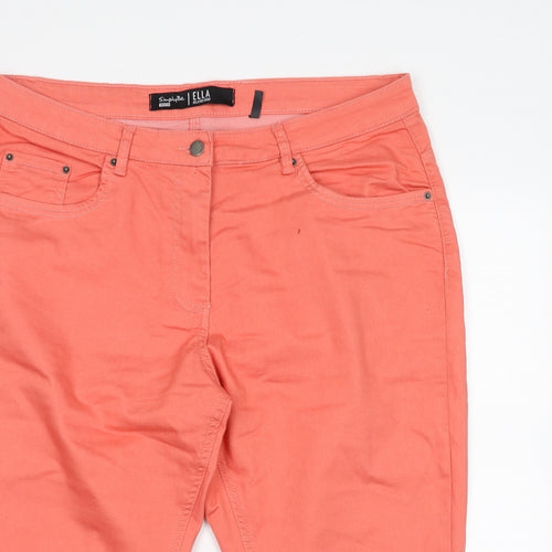Simply Basic Womens Orange   Cargo Shorts Size 20