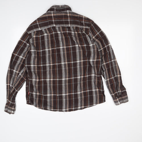 Mangoon Boys Brown Check  Basic Button-Up Size XL