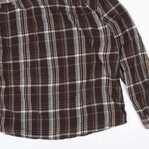 Mangoon Boys Brown Check  Basic Button-Up Size XL