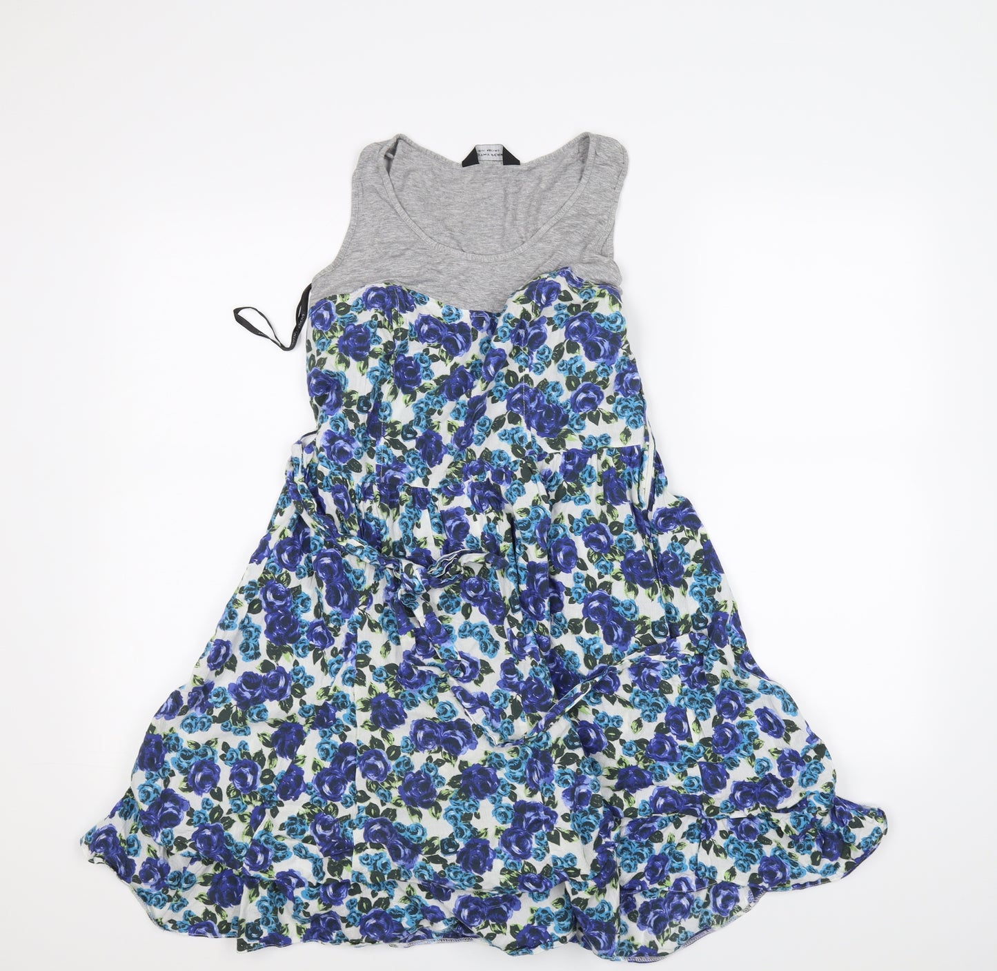 Dorothy Perkins Womens Blue Floral  Fit & Flare  Size 12