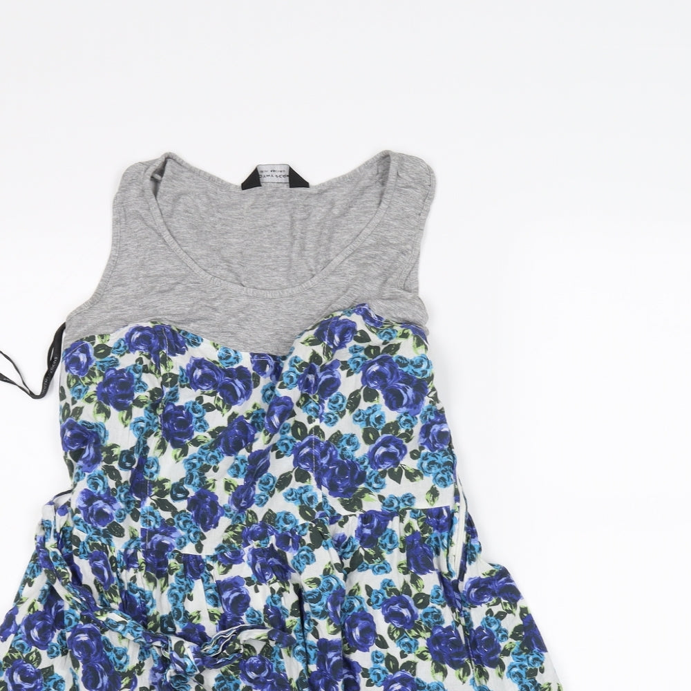 Dorothy Perkins Womens Blue Floral  Fit & Flare  Size 12