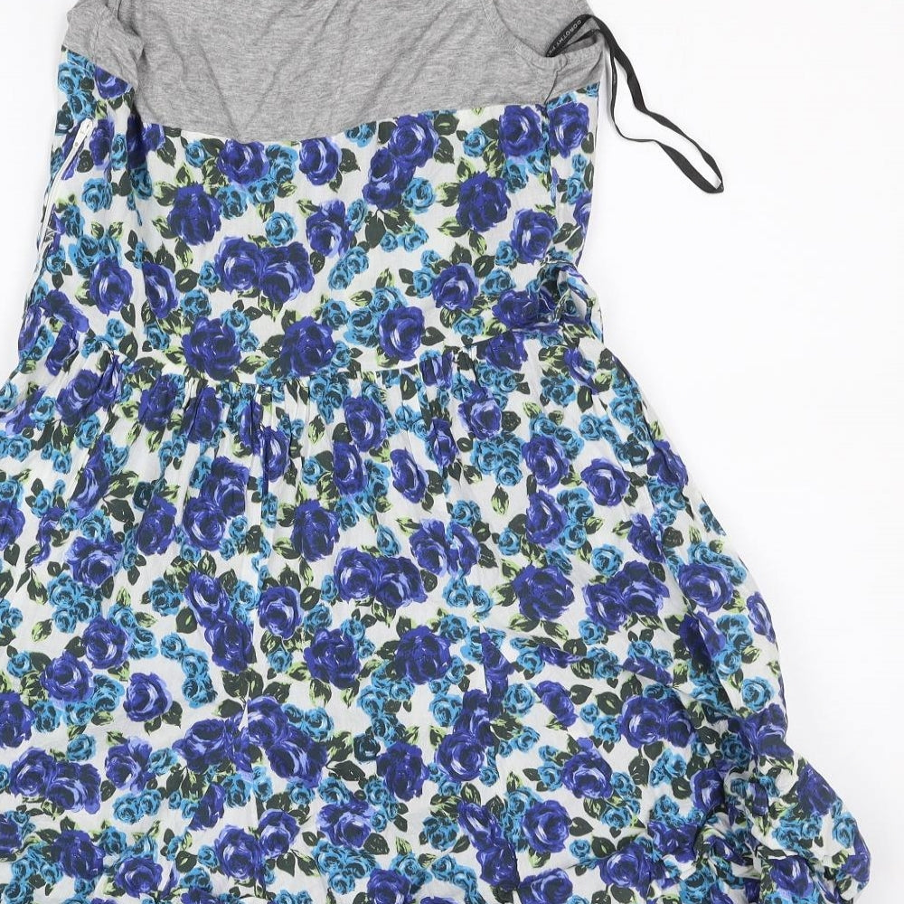 Dorothy Perkins Womens Blue Floral  Fit & Flare  Size 12