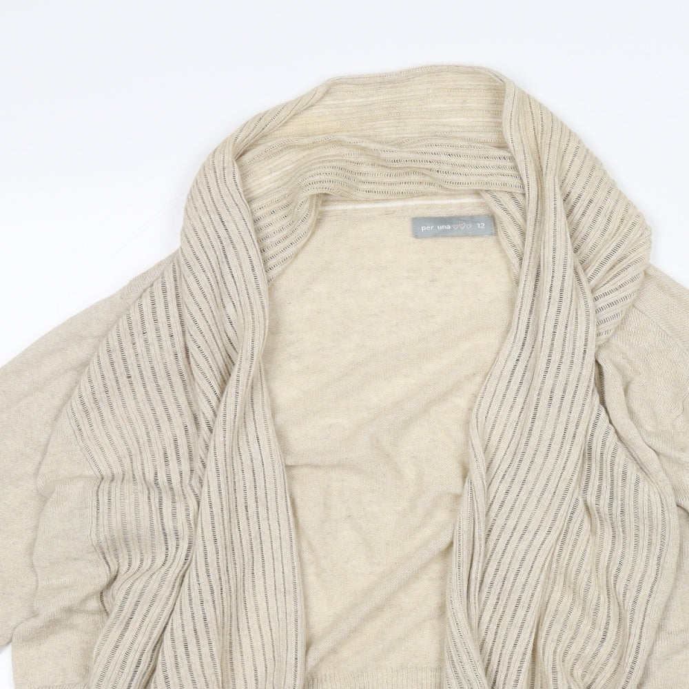 Per Una Womens Beige   Cardigan Jumper Size 12