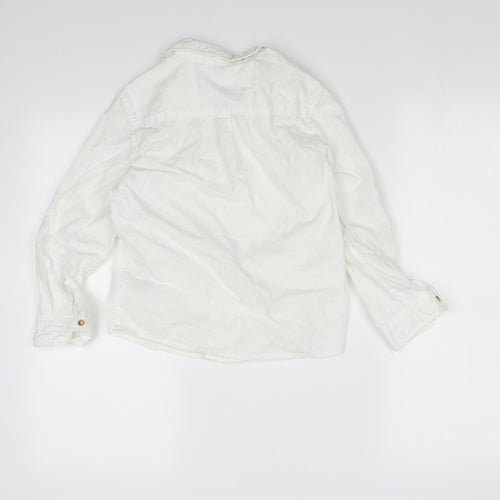 H&M Boys White   Basic Button-Up Size 7 Years