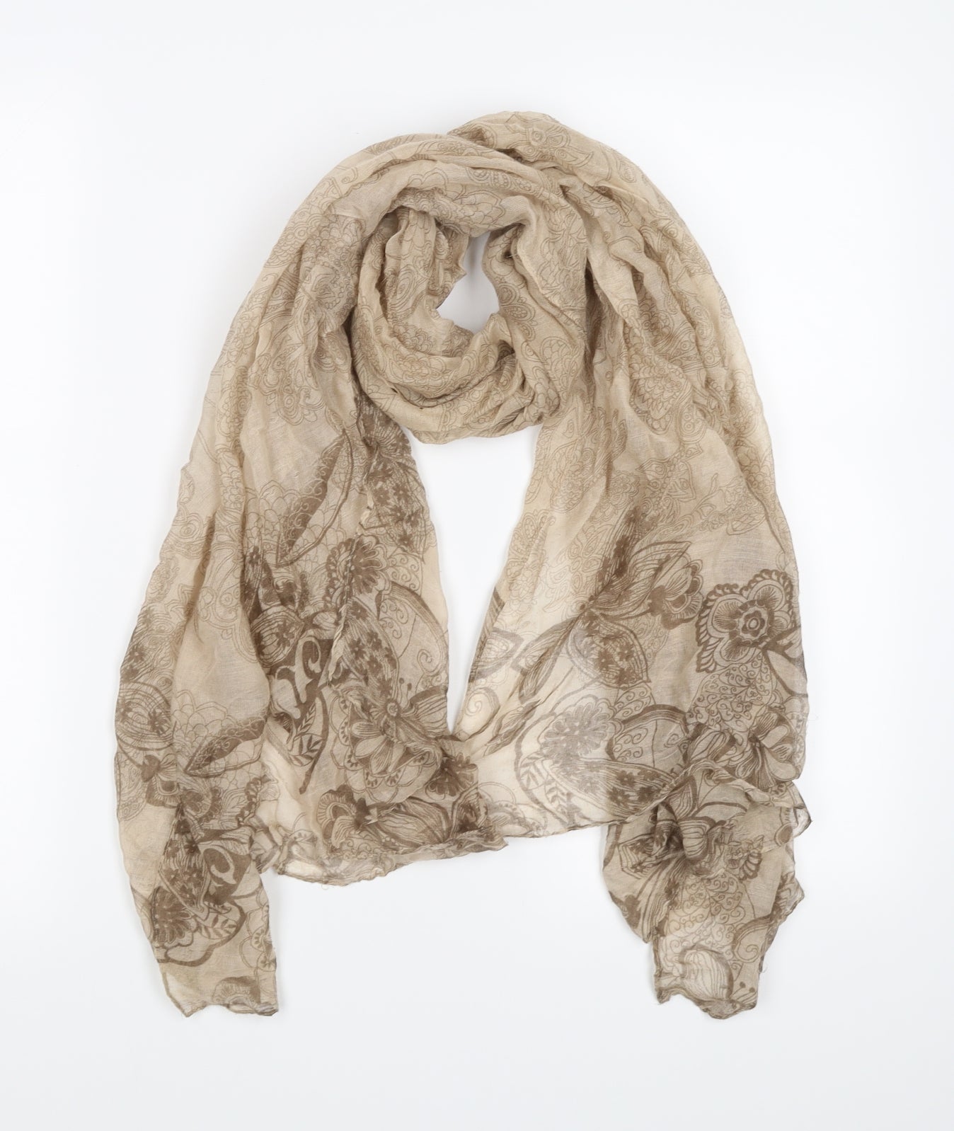 Preworn Womens Beige    Scarf