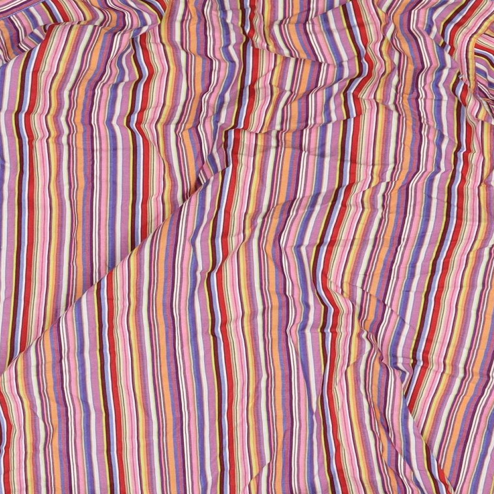 Jeff & Co Mens Red Striped   Dress Shirt Size M