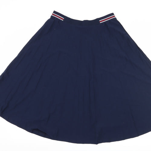 Marks and Spencer Womens Blue   Pleated Skirt Size 12