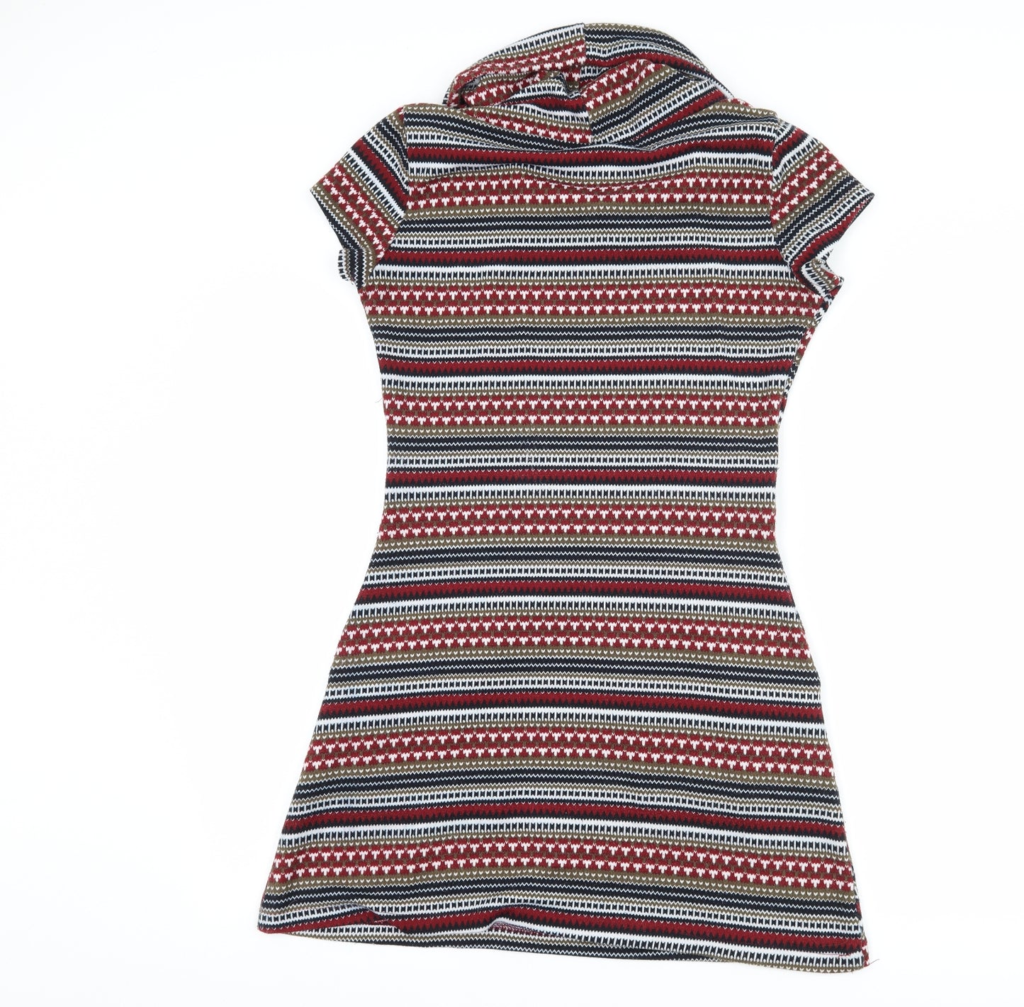 Preworn Womens Blue Geometric  Jumper Dress  Size S