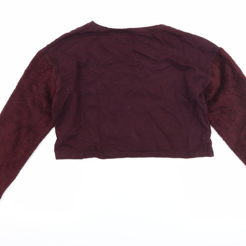 Select Womens Purple   Pullover Sweatshirt Size 12  - cropped