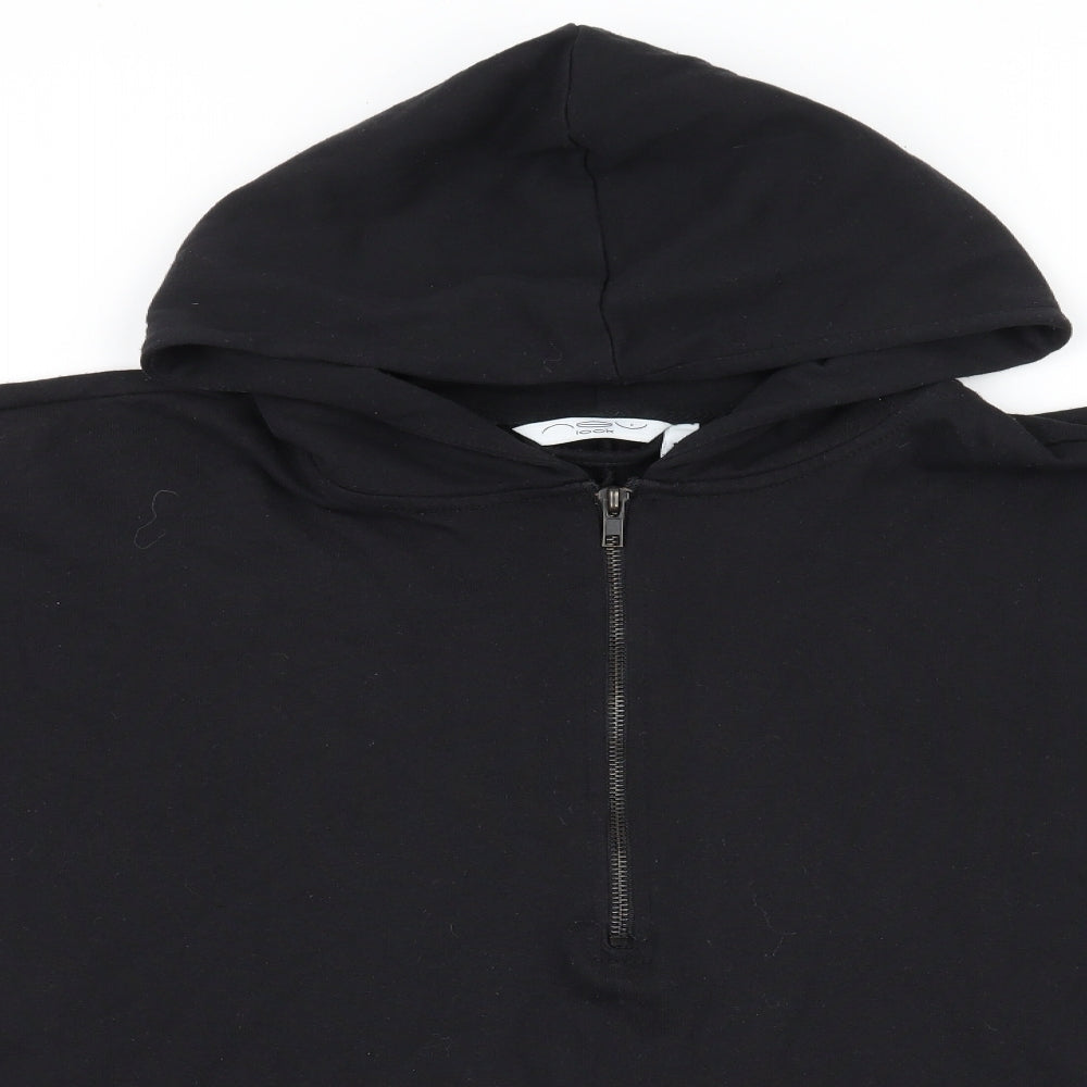 New Look Womens Black   Full Zip Hoodie Size 12  - batwing
