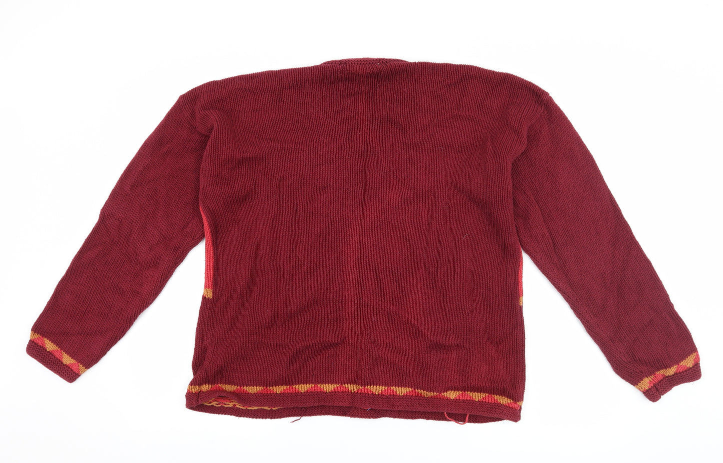jumpers Womens Red Floral  Pullover Jumper Size M