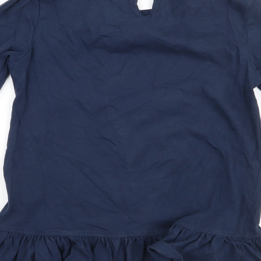Blue Zoo Girls Blue   Basic T-Shirt Size 4-5 Years  - polar bear