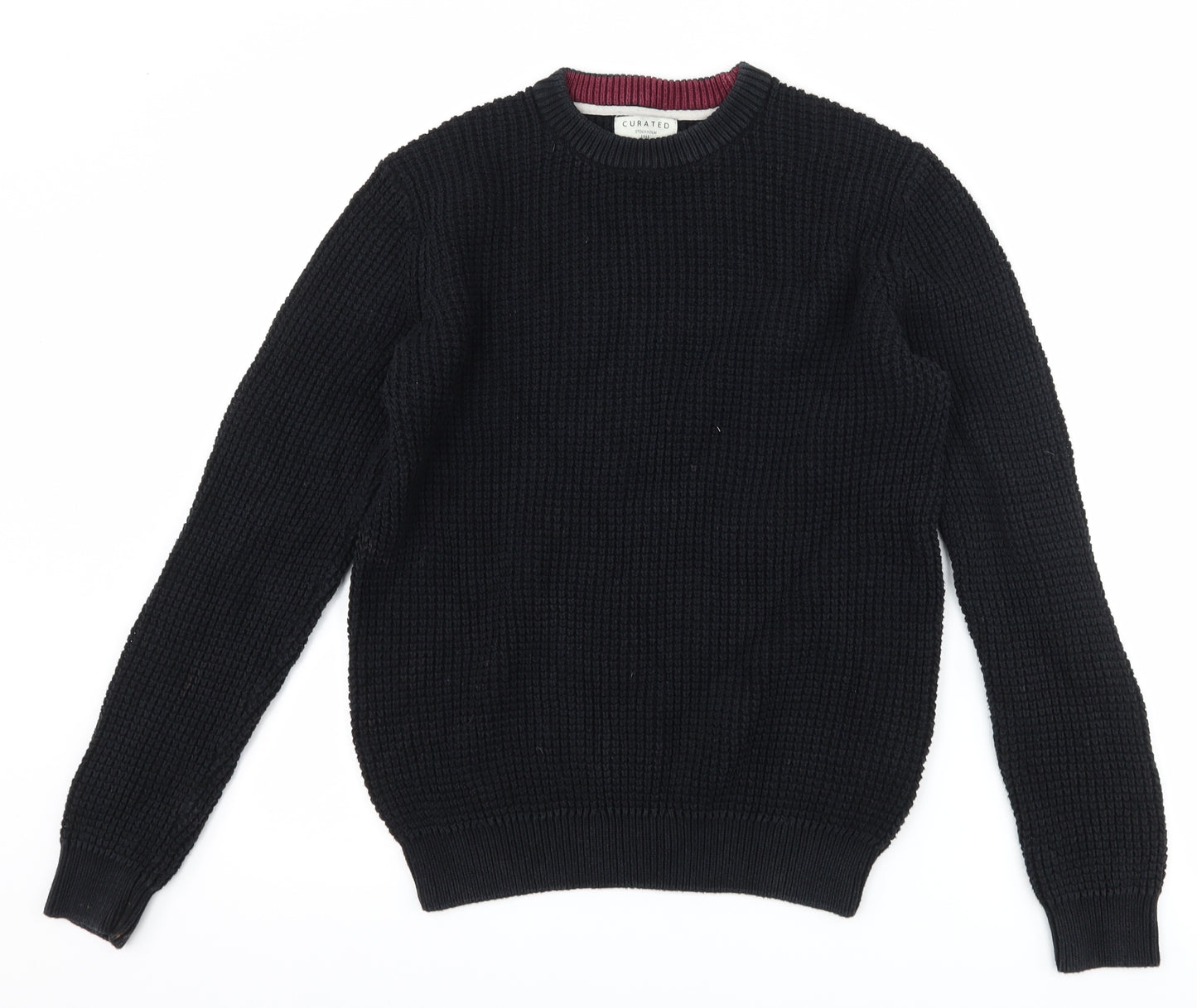 curated Mens Black   Pullover Jumper Size M