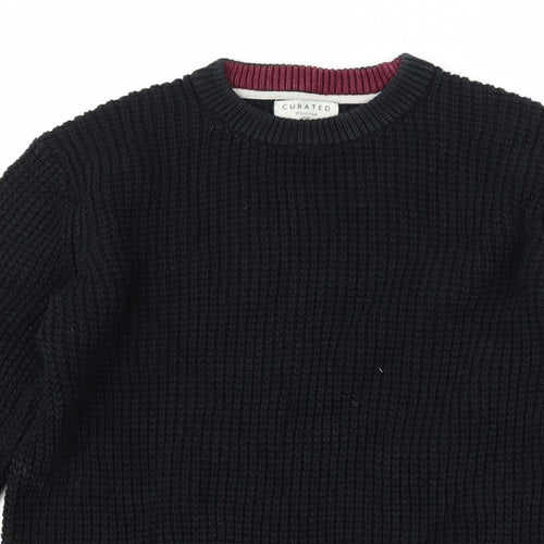 curated Mens Black   Pullover Jumper Size M