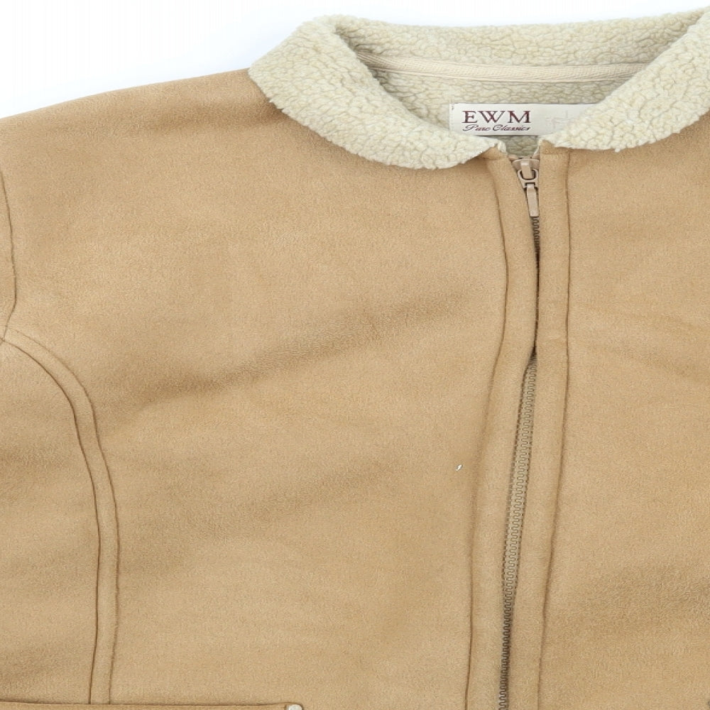 EWM Womens Brown   Overcoat Coat Size M