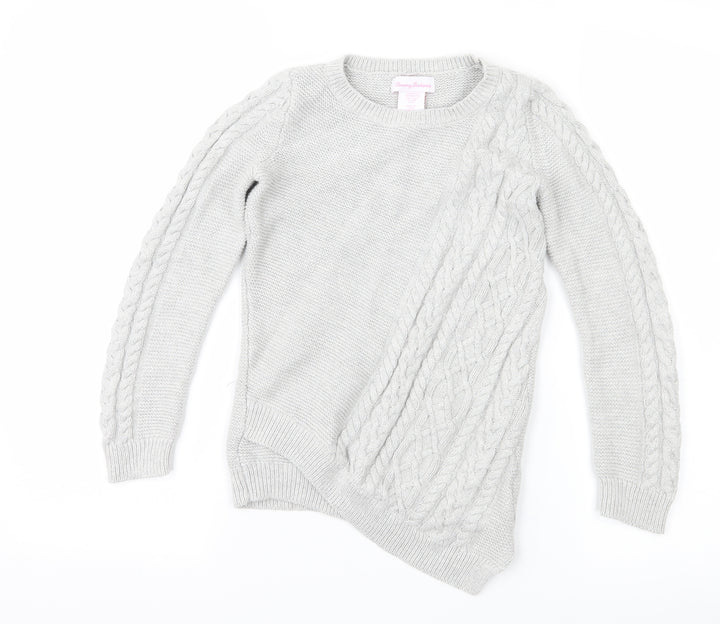 Tommy Bahama Girls Grey Pullover Jumper Size 7-8 Years