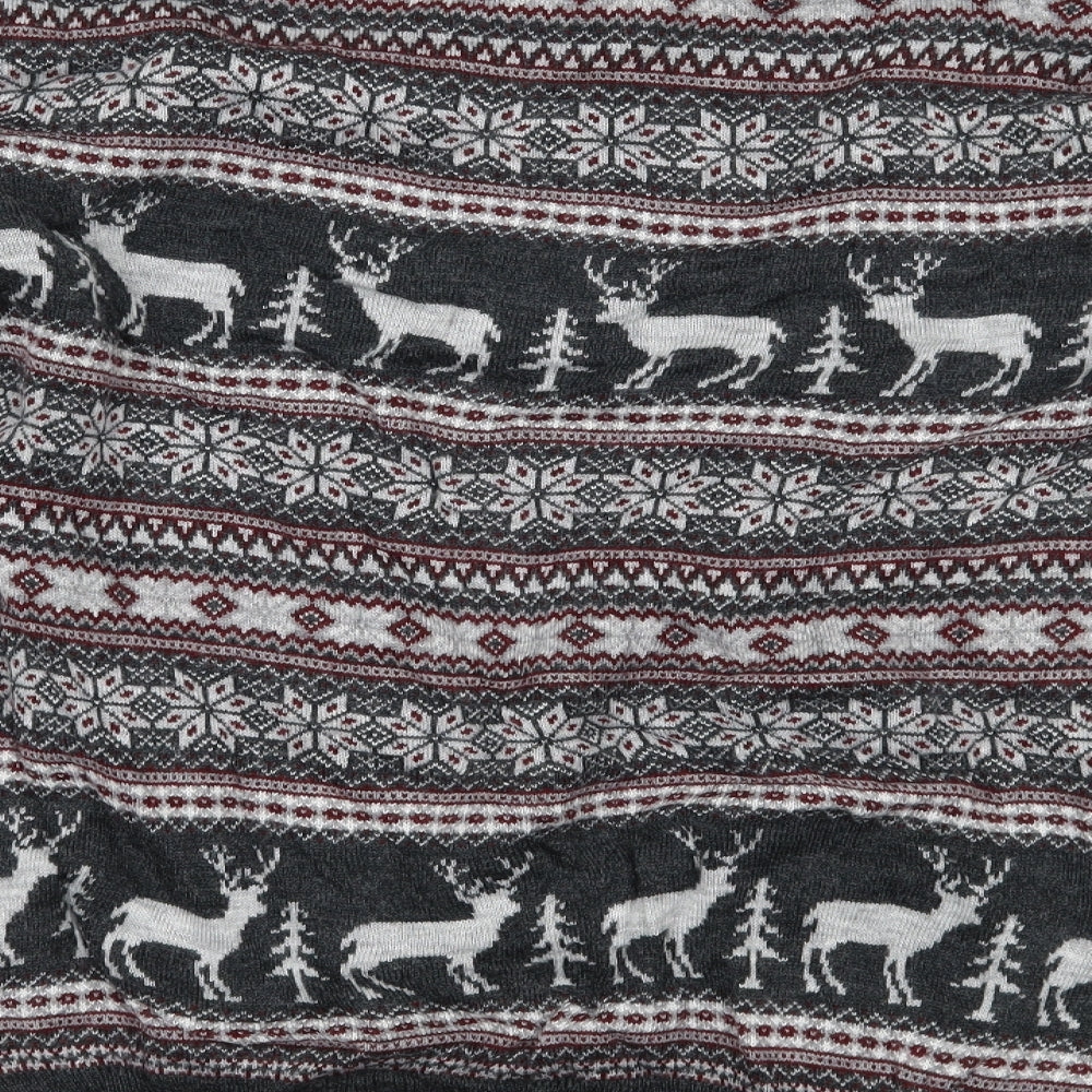 George Mens Grey Geometric  Pullover Jumper Size M  - christmas