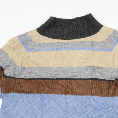 Warehouse Womens Grey Striped  Pullover Jumper Size 10