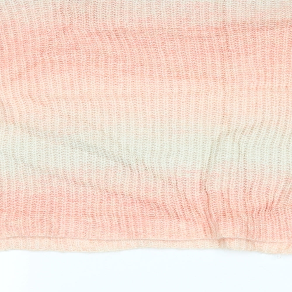 New Look Womens Pink Striped  Pullover Jumper Size M