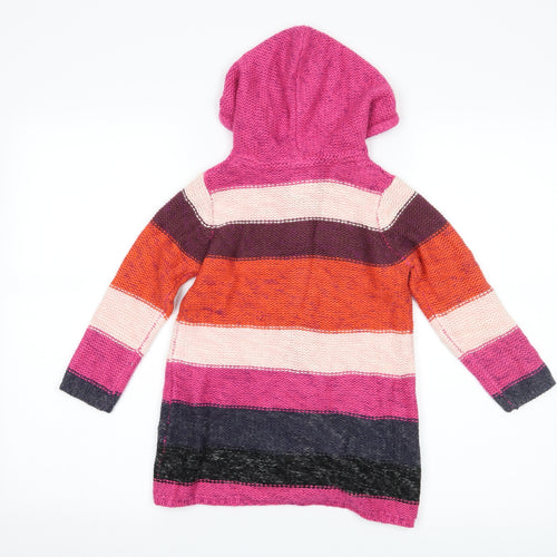 John Lewis Girls Pink Striped  Jacket  Size S