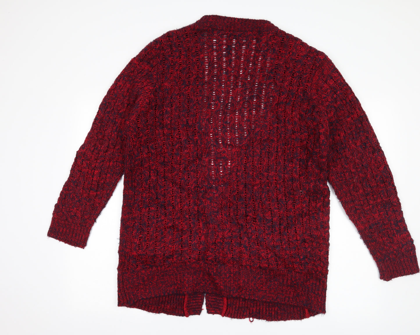 Pura Moda Womens Red   Cardigan Jumper Size M